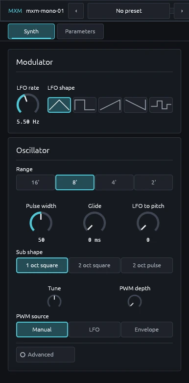 The same mxm-mono-01 editor reflowed into one narrow column